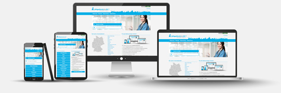 pflegedienstjobs24.de - Desktop, Tablet und mobil